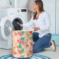 Colorful Aloha Hawaii Hibiscus Orchid Seamless Laundry Basket