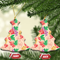 Colorful Aloha Hawaii Hibiscus Orchid Seamless Ceramic Ornament LT14 Christmas Tree Colorful - Polynesian Pride