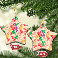 Colorful Aloha Hawaii Hibiscus Orchid Seamless Ceramic Ornament LT14 Star Colorful - Polynesian Pride