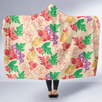 Colorful Aloha Hawaii Hibiscus Orchid Seamless Hooded Blanket LT14 One Size Colorful - Polynesian Pride