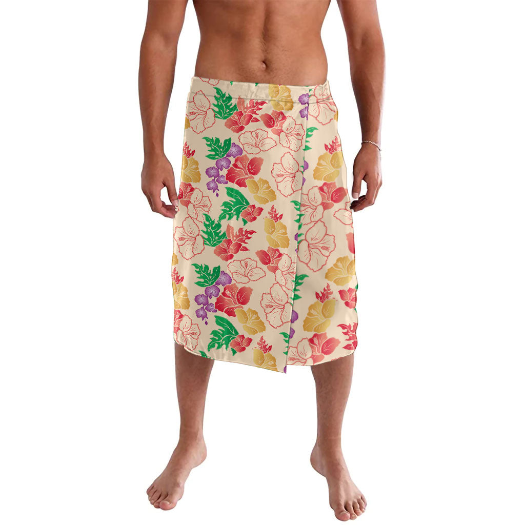Colorful Aloha Hawaii Hibiscus Orchid Seamless Lavalava