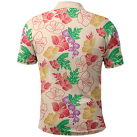 Colorful Aloha Hawaii Hibiscus Orchid Seamless Polo Shirt LT14 - Polynesian Pride