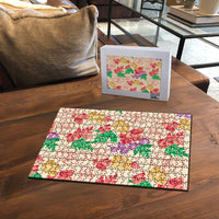 Colorful Aloha Hawaii Hibiscus Orchid Seamless Puzzle LT14 - Polynesian Pride
