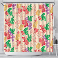 Colorful Aloha Hawaii Hibiscus Orchid Seamless Shower Curtain LT14 - Polynesian Pride