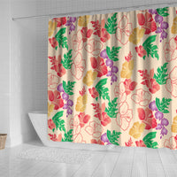 Colorful Aloha Hawaii Hibiscus Orchid Seamless Shower Curtain LT14 - Polynesian Pride