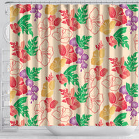 Colorful Aloha Hawaii Hibiscus Orchid Seamless Shower Curtain LT14 - Polynesian Pride