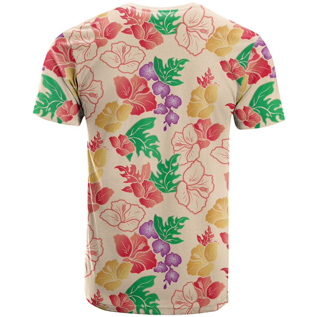 Colorful Aloha Hawaii Hibiscus Orchid Seamless T Shirt LT14 - Polynesian Pride