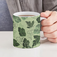Vesuvian Green Aloha Hawaii Hibiscus Orchid Seamless Ceramic Mug LT14 - Polynesian Pride
