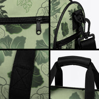 Vesuvian Green Aloha Hawaii Hibiscus Orchid Seamless Duffle Bag