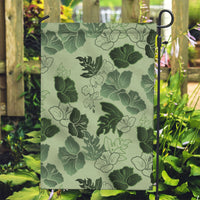 Vesuvian Green Aloha Hawaii Hibiscus Orchid Seamless Garden Flag LT14 Garden Flag Green - Polynesian Pride