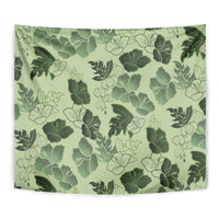 Vesuvian Green Aloha Hawaii Hibiscus Orchid Seamless Tapestry
