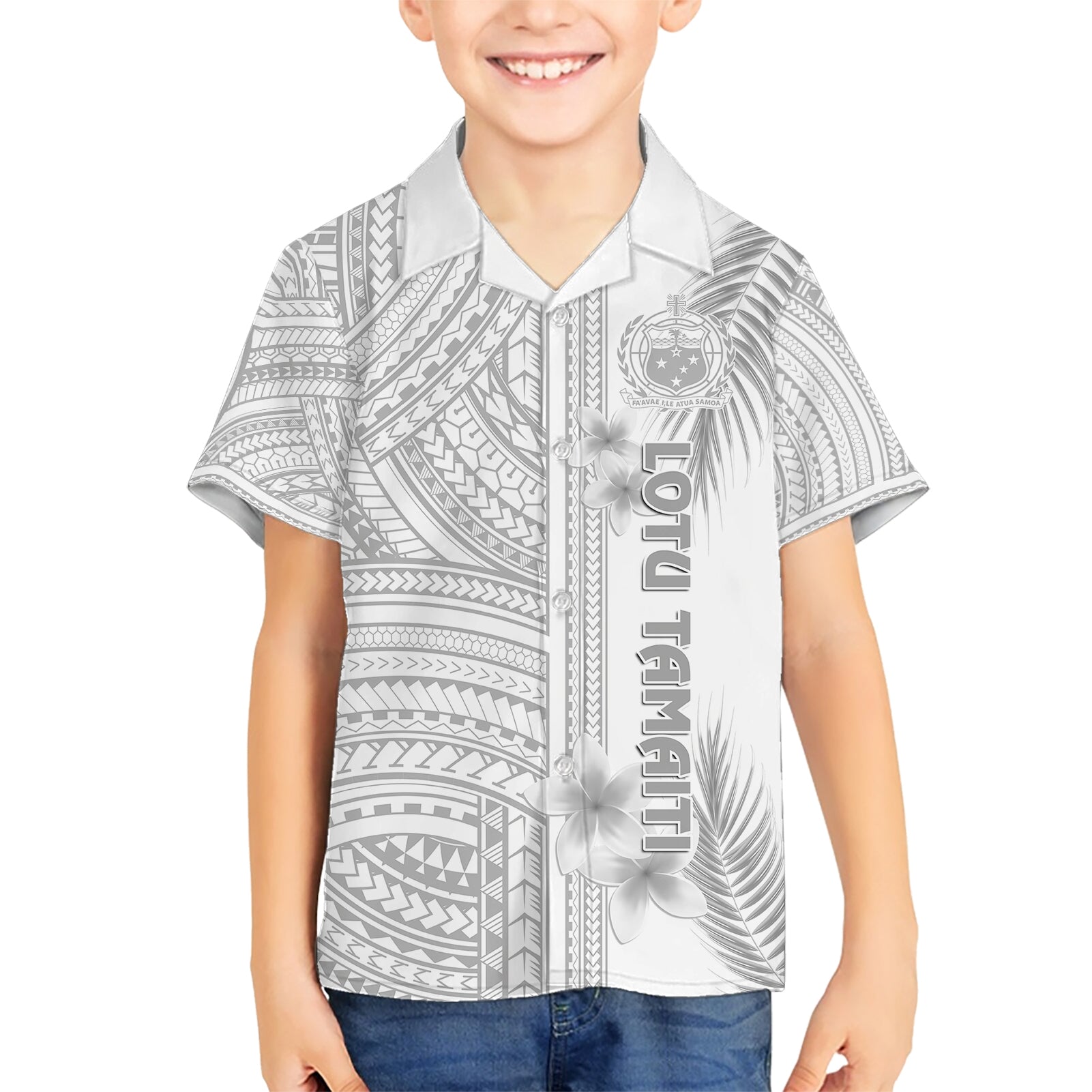 samoa-white-sunday-kid-hawaiian-shirt-manuia-le-aso-sa-o-tamaiti-polynesian-plumeria