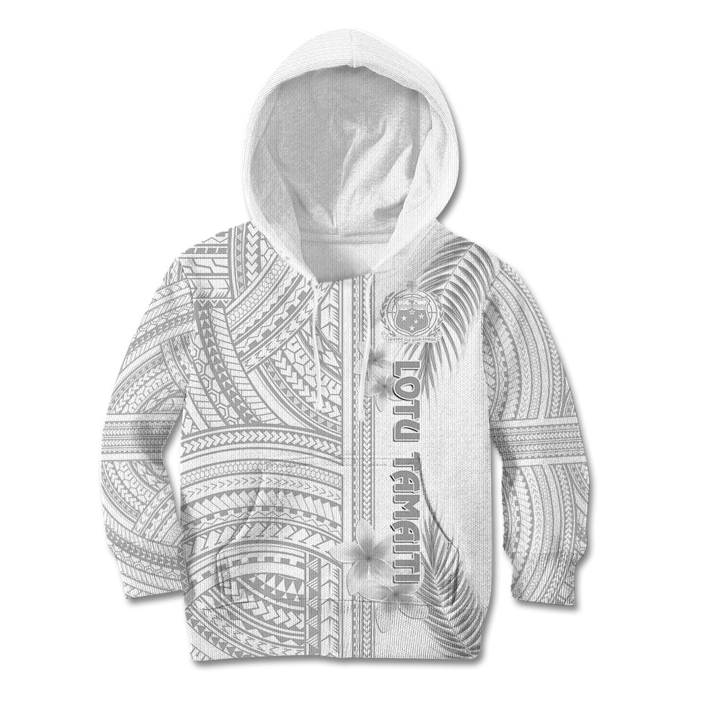 Samoa White Sunday Kid Hoodie Manuia le Aso Sa o Tamaiti Polynesian Plumeria LT14 Hoodie White - Polynesian Pride