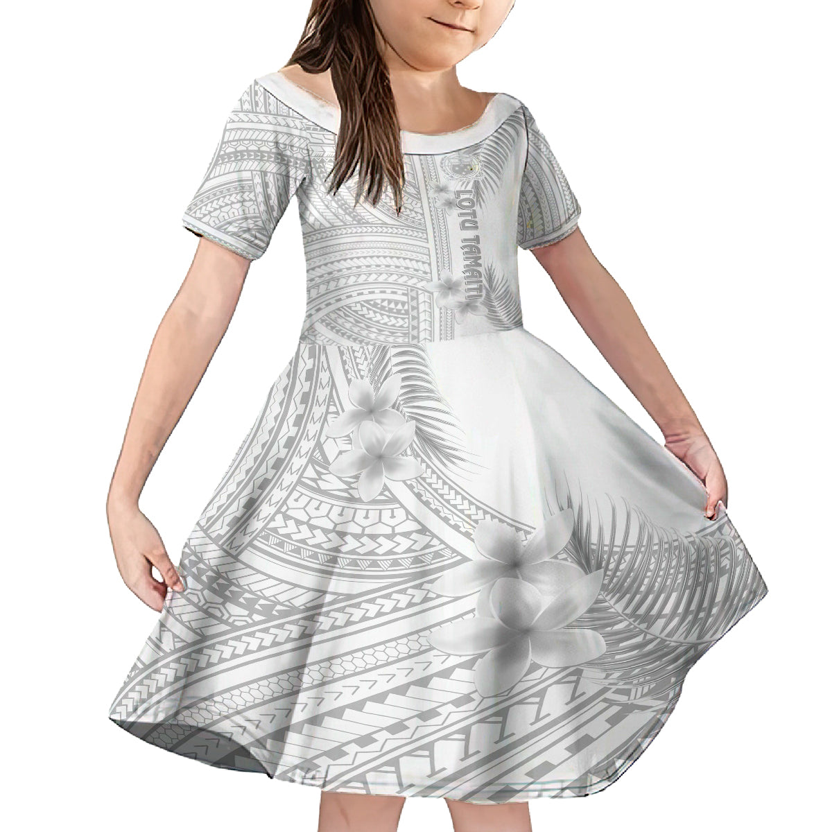 samoa-white-sunday-kid-short-sleeve-dress-manuia-le-aso-sa-o-tamaiti-polynesian-plumeria