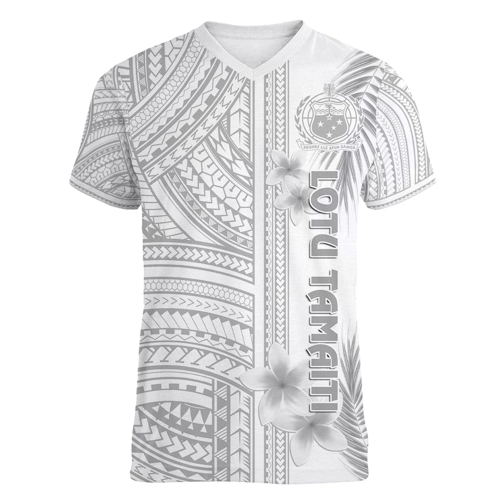 samoa-white-sunday-women-v-neck-t-shirt-manuia-le-aso-sa-o-tamaiti-polynesian-plumeria