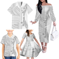 personalised-samoa-white-sunday-family-matching-off-shoulder-long-sleeve-dress-and-hawaiian-shirt-manuia-le-aso-sa-o-tamaiti-polynesian-plumeria