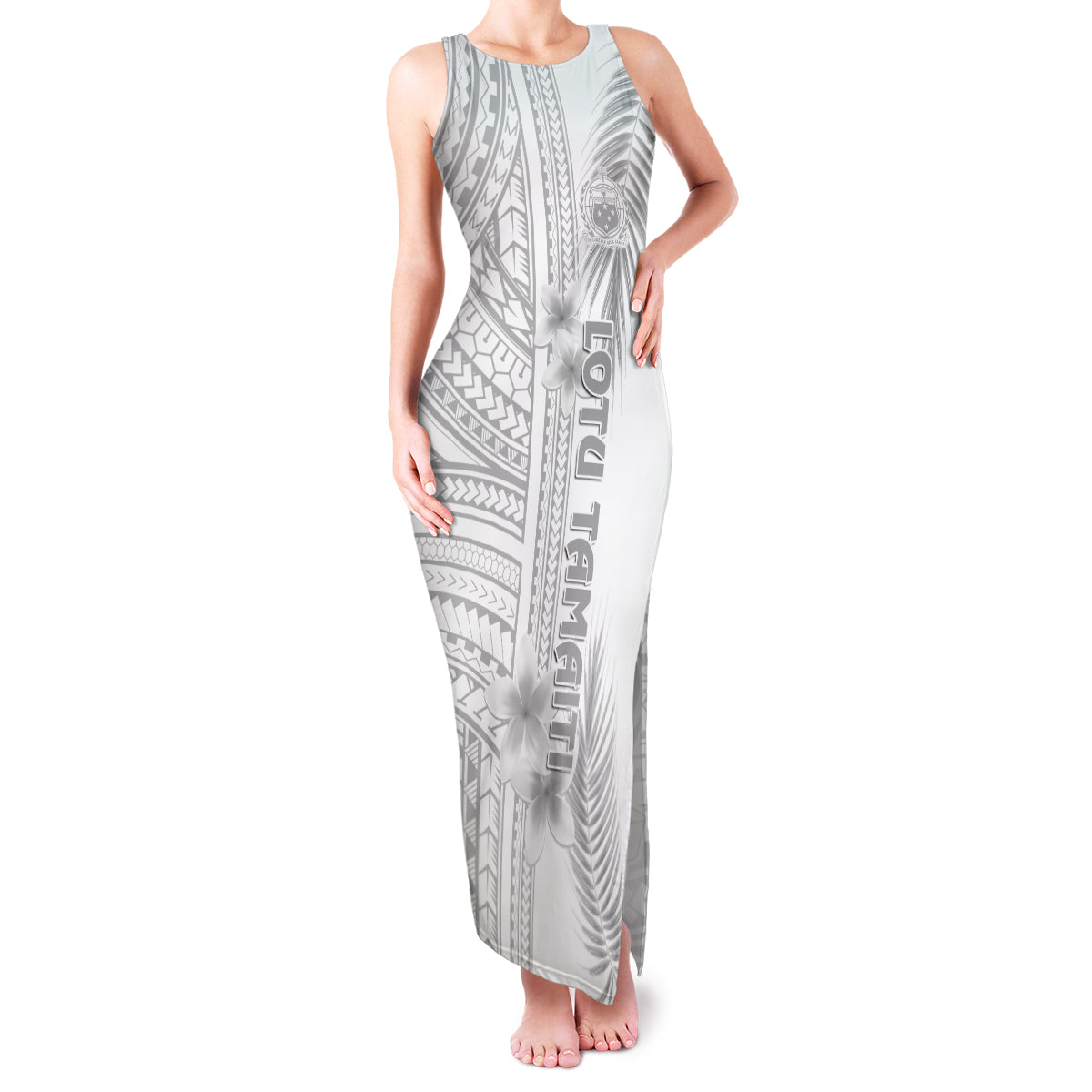 personalised-samoa-white-sunday-family-matching-tank-maxi-dress-and-hawaiian-shirt-manuia-le-aso-sa-o-tamaiti-polynesian-plumeria