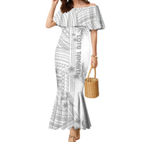 personalised-samoa-white-sunday-mermaid-dress-manuia-le-aso-sa-o-tamaiti-polynesian-plumeria