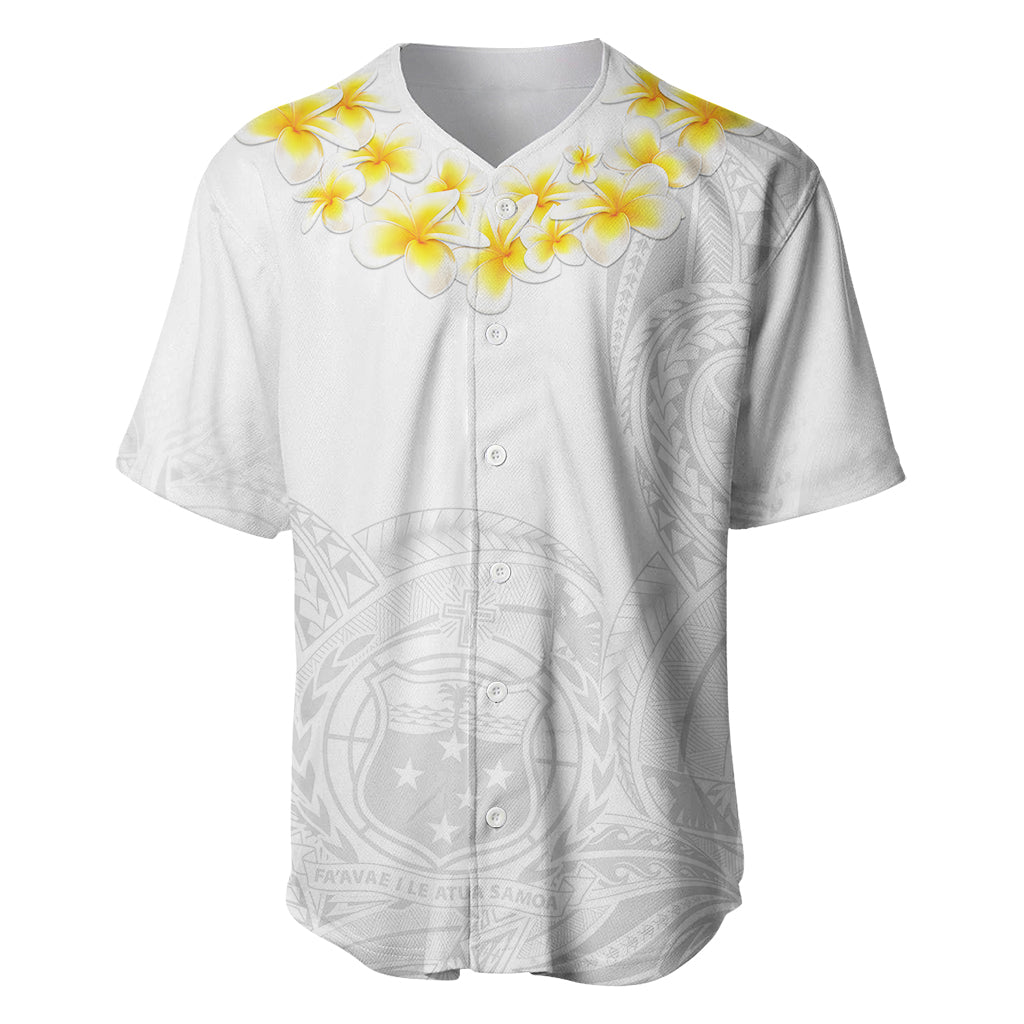 Samoa White Sunday Baseball Jersey Lotu Tamaiti 2023 With Coat Of Arms LT14 White - Polynesian Pride