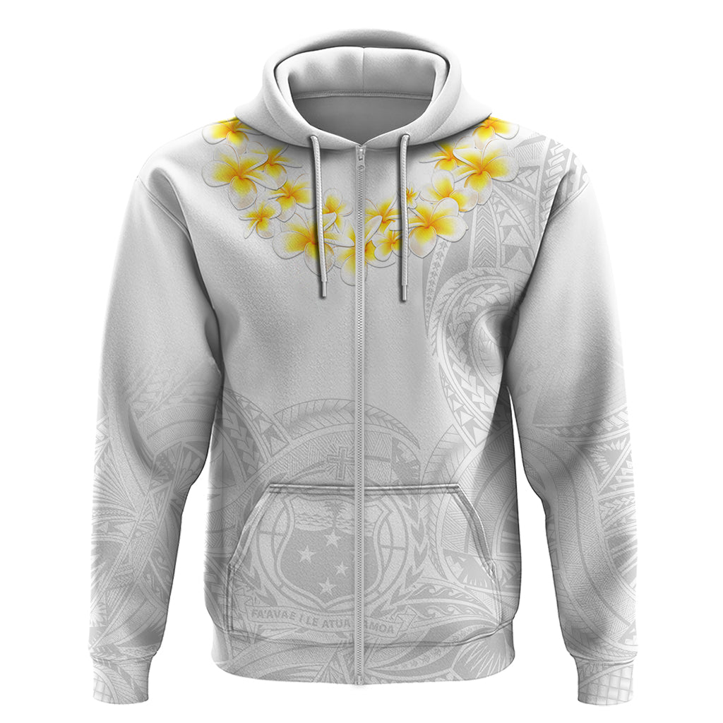 Samoa White Sunday Hoodie Lotu Tamaiti 2023 With Coat Of Arms LT14 - Polynesian Pride