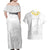 Personalised Samoa White Sunday Couples Matching Off Shoulder Maxi Dress and Hawaiian Shirt Lotu Tamaiti 2023 With Coat Of Arms LT14 - Polynesian Pride