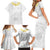 Personalised Samoa White Sunday Family Matching Short Sleeve Bodycon Dress and Hawaiian Shirt Lotu Tamaiti 2023 With Coat Of Arms LT14 - Polynesian Pride