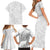 Polynesia White Sunday Family Matching Short Sleeve Bodycon Dress and Hawaiian Shirt Polynesian Pattern With Tropical Flowers LT14 - Polynesian Pride