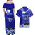 Personalised American Samoa Fautasi Race Couples Matching Off Shoulder Maxi Dress and Hawaiian Shirt Eagle With Polynesian Pattern LT14 - Polynesian Pride