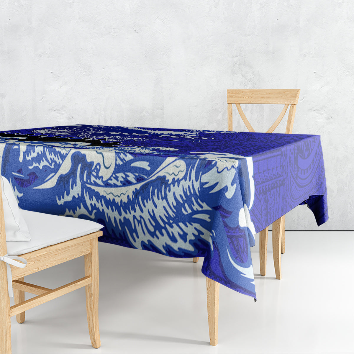 Personalised American Samoa Fautasi Race Tablecloth Eagle With Polynesian Pattern LT14 - Polynesian Pride