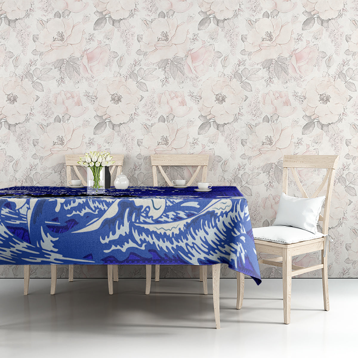 Personalised American Samoa Fautasi Race Tablecloth Eagle With Polynesian Pattern LT14 - Polynesian Pride