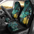 New Zealand Fantail Bird Car Seat Cover Maori Piwakawaka Kowhai - Paua Shell Pattern