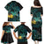 New Zealand Fantail Bird Family Matching Puletasi and Hawaiian Shirt Maori Piwakawaka Kowhai - Paua Shell Pattern