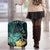 New Zealand Fantail Bird Luggage Cover Maori Piwakawaka Kowhai - Paua Shell Pattern