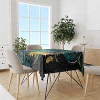 New Zealand Fantail Bird Tablecloth Maori Piwakawaka Kowhai - Paua Shell Pattern LT14 - Polynesian Pride
