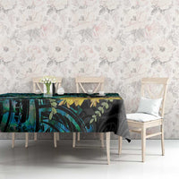 New Zealand Fantail Bird Tablecloth Maori Piwakawaka Kowhai - Paua Shell Pattern LT14 - Polynesian Pride