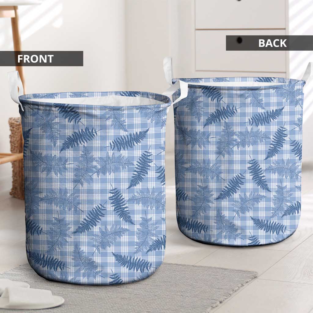 Blue Palaka Hawaii Palapalai Laundry Basket Hawaiian Fern LT14 - Polynesian Pride