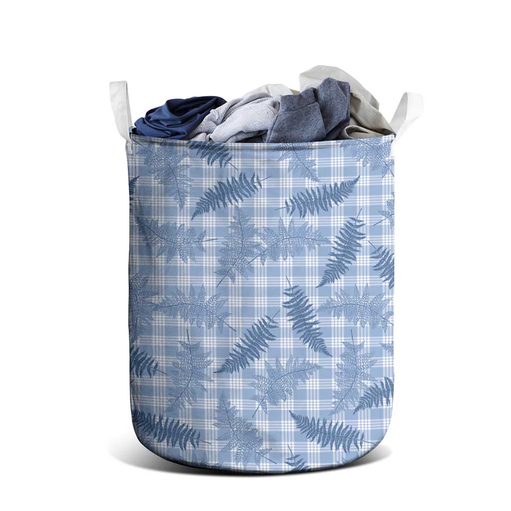 Blue Palaka Hawaii Palapalai Laundry Basket Hawaiian Fern LT14 - Polynesian Pride