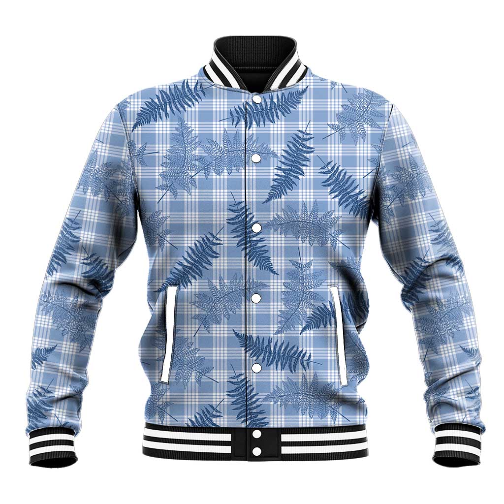 Blue Palaka Hawaii Palapalai Baseball Jacket Hawaiian Fern LT14 Unisex Blue - Polynesian Pride