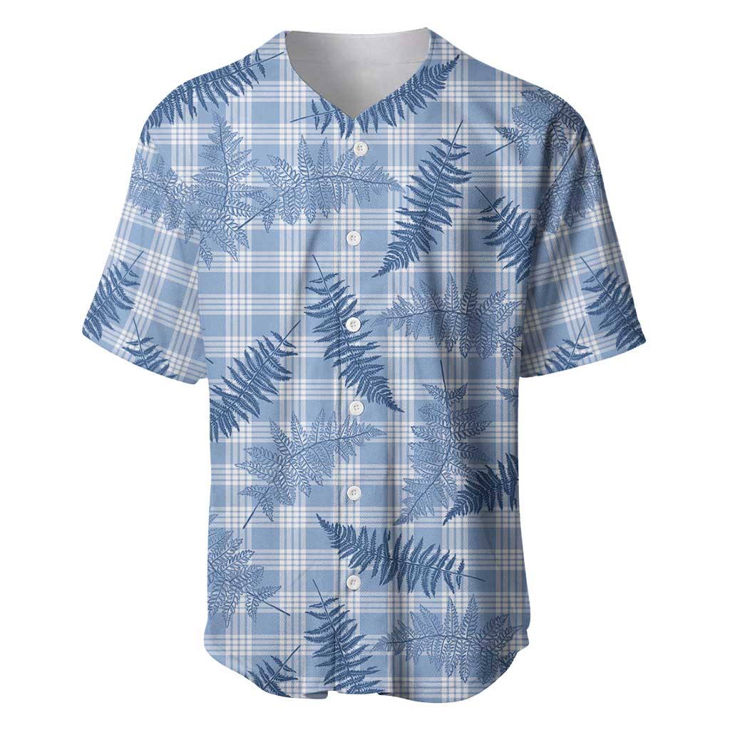Blue Palaka Hawaii Palapalai Baseball Jersey Hawaiian Fern LT14 Blue - Polynesian Pride