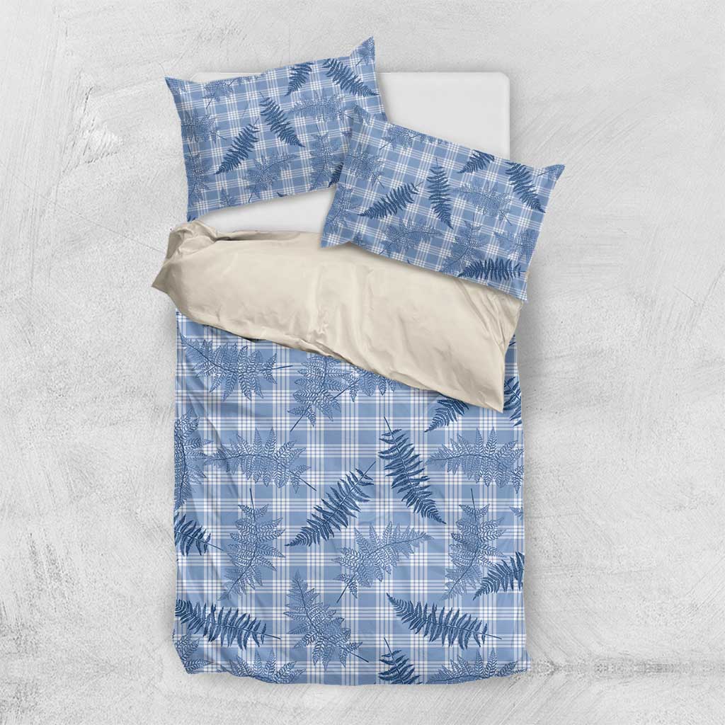 Blue Palaka Hawaii Palapalai Bedding Set Hawaiian Fern - Polynesian Pride