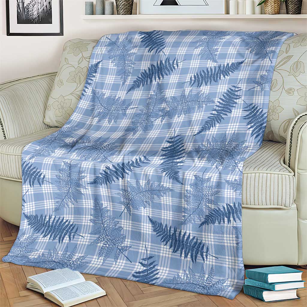 Blue Palaka Hawaii Palapalai Blanket Hawaiian Fern - Polynesian Pride