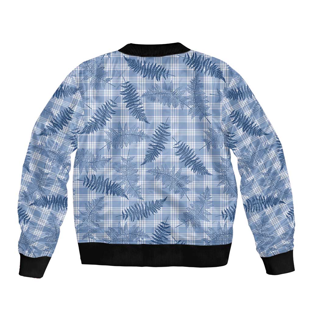 Blue Palaka Hawaii Palapalai Bomber Jacket Hawaiian Fern LT14 - Polynesian Pride