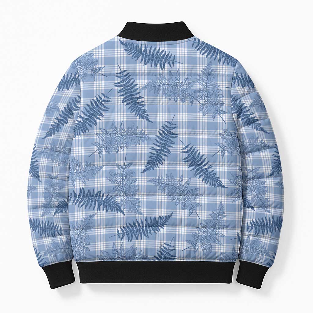 Blue Palaka Hawaii Palapalai Bomber Puffer Jacket Hawaiian Fern LT14 - Polynesian Pride