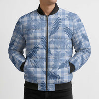 Blue Palaka Hawaii Palapalai Bomber Puffer Jacket Hawaiian Fern LT14 - Polynesian Pride