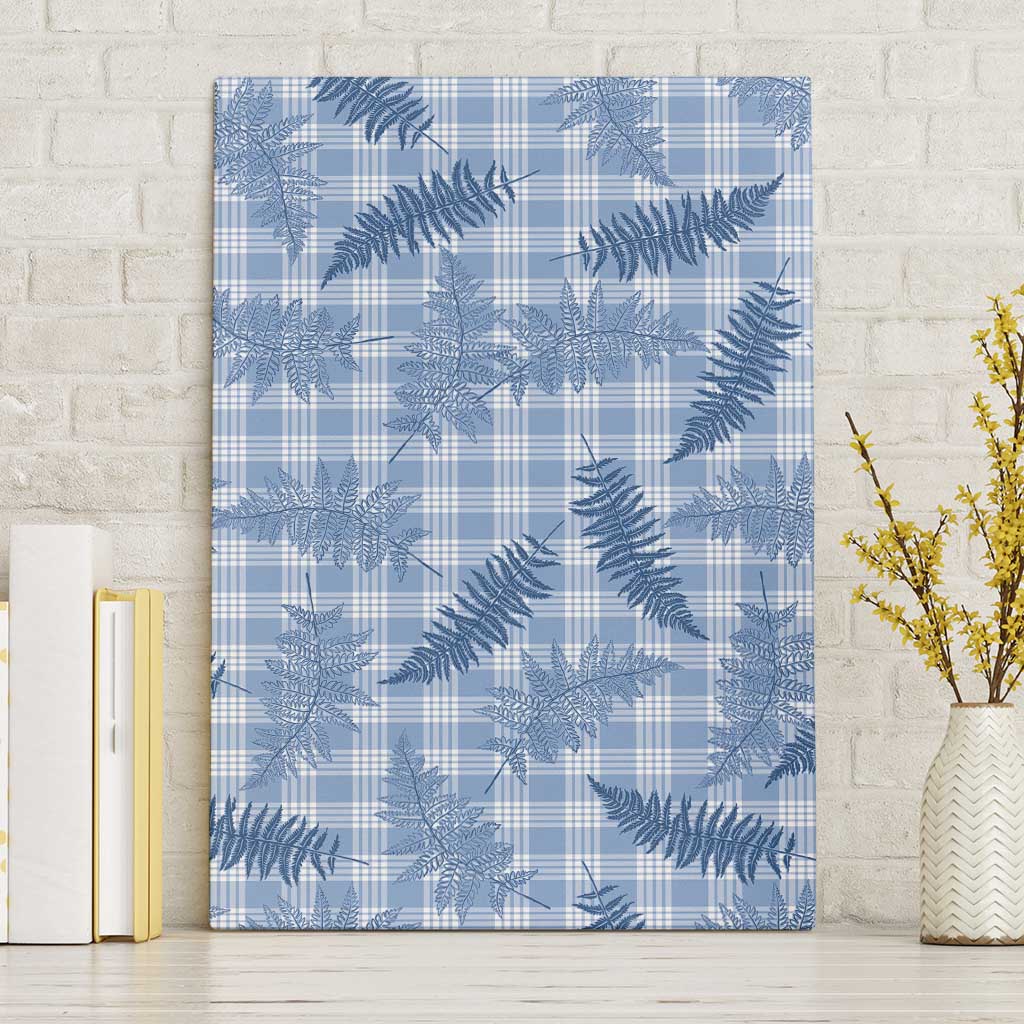 Blue Palaka Hawaii Palapalai Canvas Wall Art Hawaiian Fern LT14 Without Frame Blue - Polynesian Pride