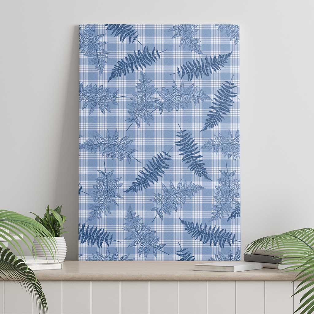 Blue Palaka Hawaii Palapalai Canvas Wall Art Hawaiian Fern LT14 - Polynesian Pride