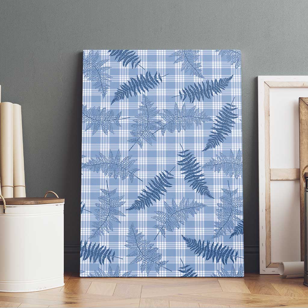 Blue Palaka Hawaii Palapalai Canvas Wall Art Hawaiian Fern LT14 - Polynesian Pride