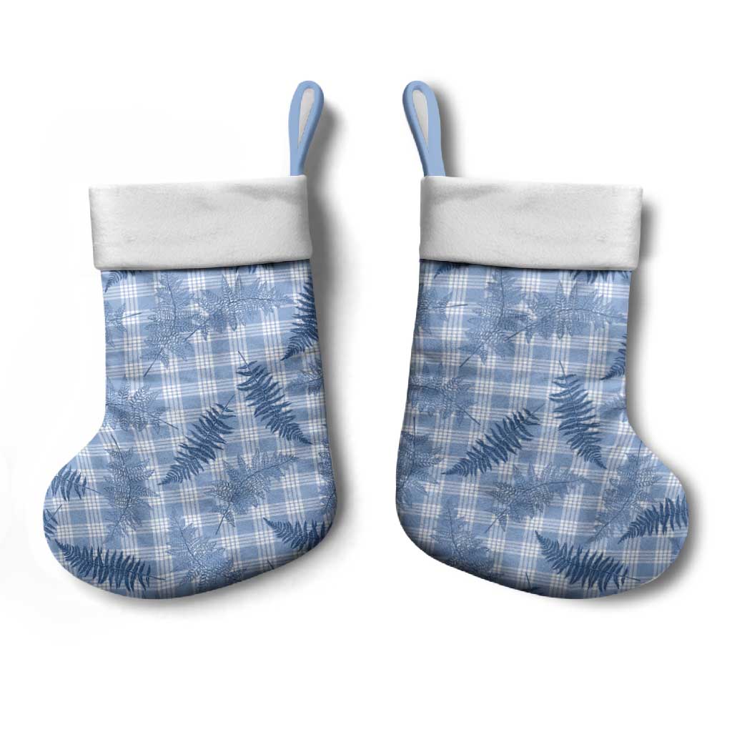 Blue Palaka Hawaii Palapalai Christmas Stocking Hawaiian Fern - Polynesian Pride