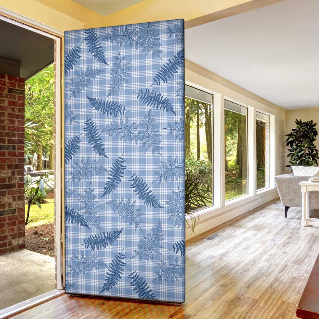 Blue Palaka Hawaii Palapalai Door Cover Hawaiian Fern LT14 - Polynesian Pride