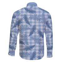 Blue Palaka Hawaii Palapalai Family Matching Off Shoulder Short Dress and Hawaiian Shirt Hawaiian Fern - Polynesian Pride